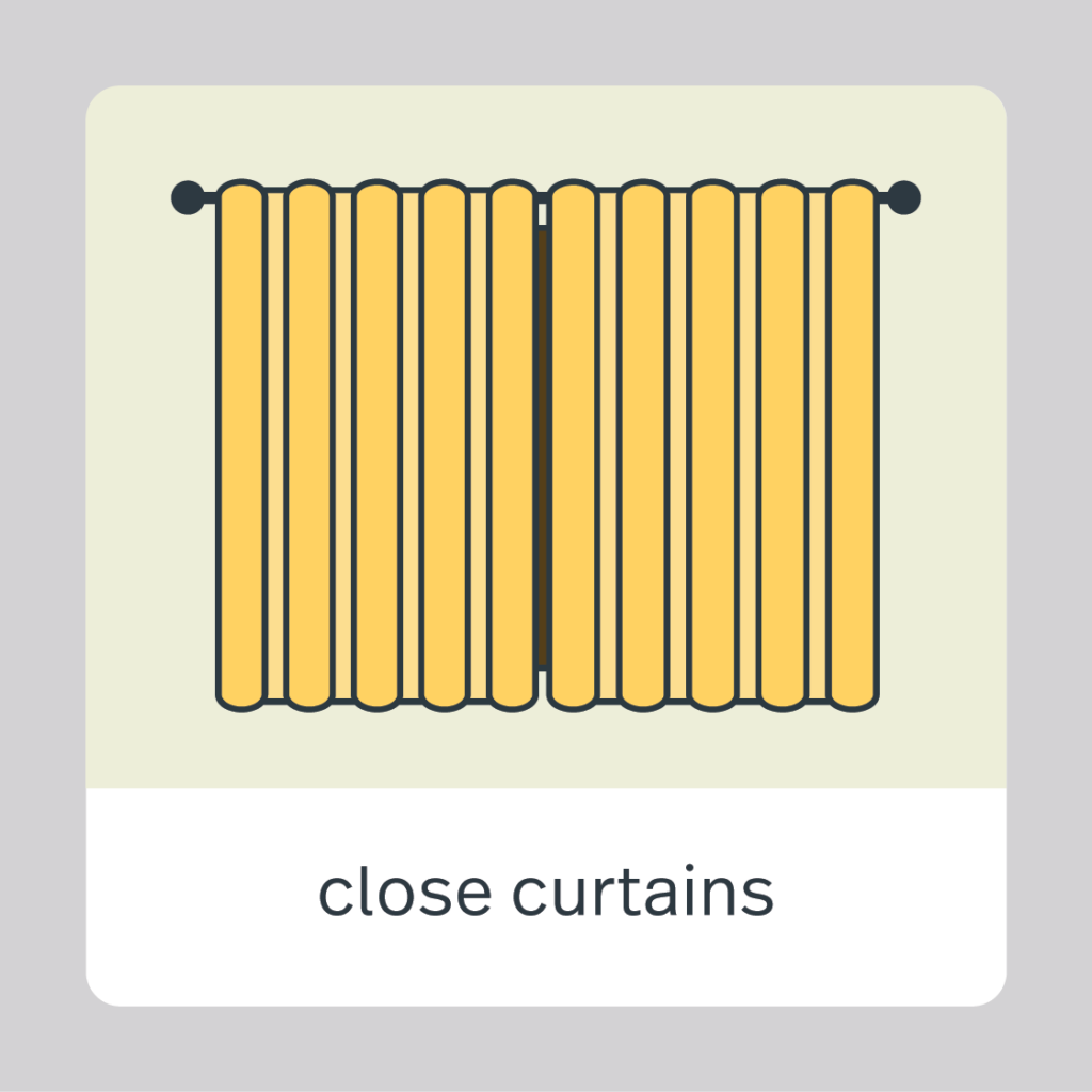 close curtains