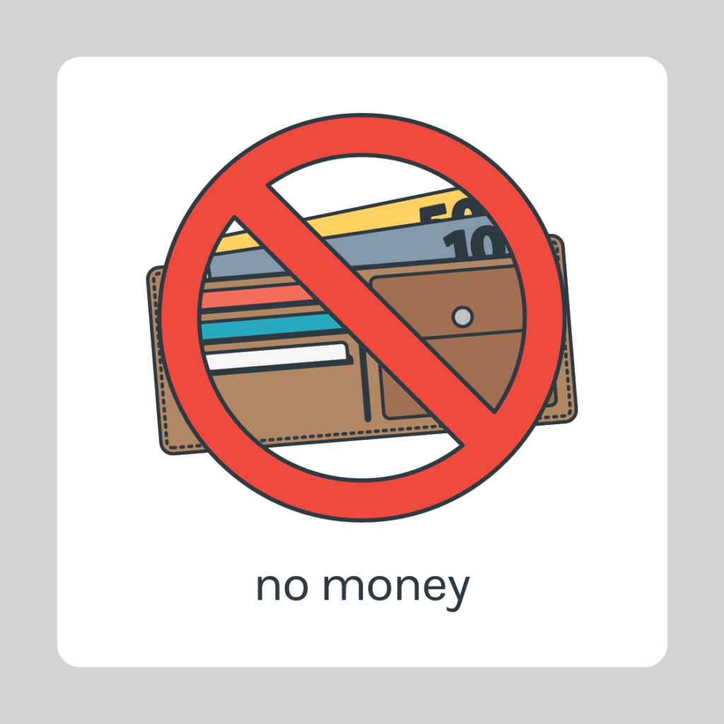 no money