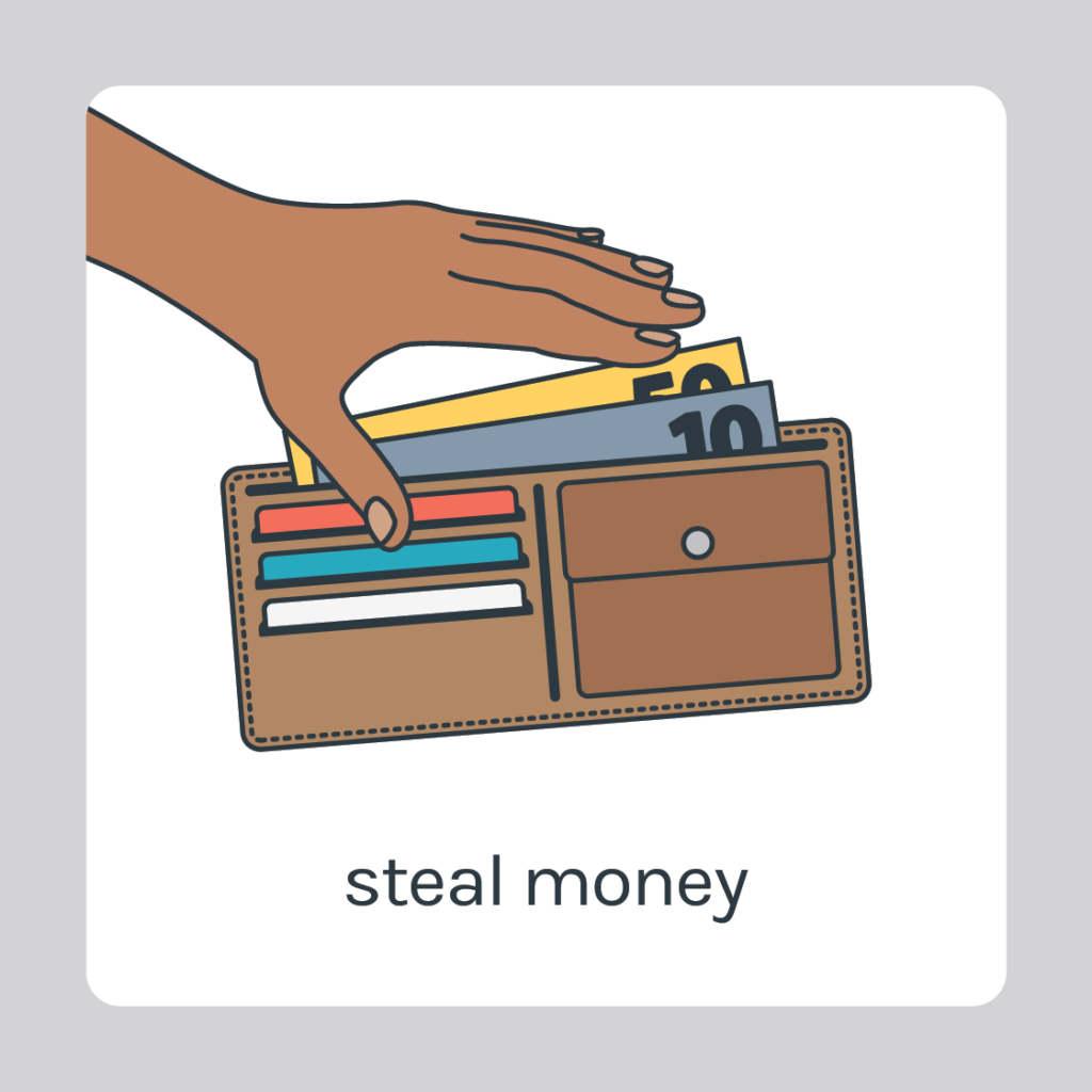 steal money